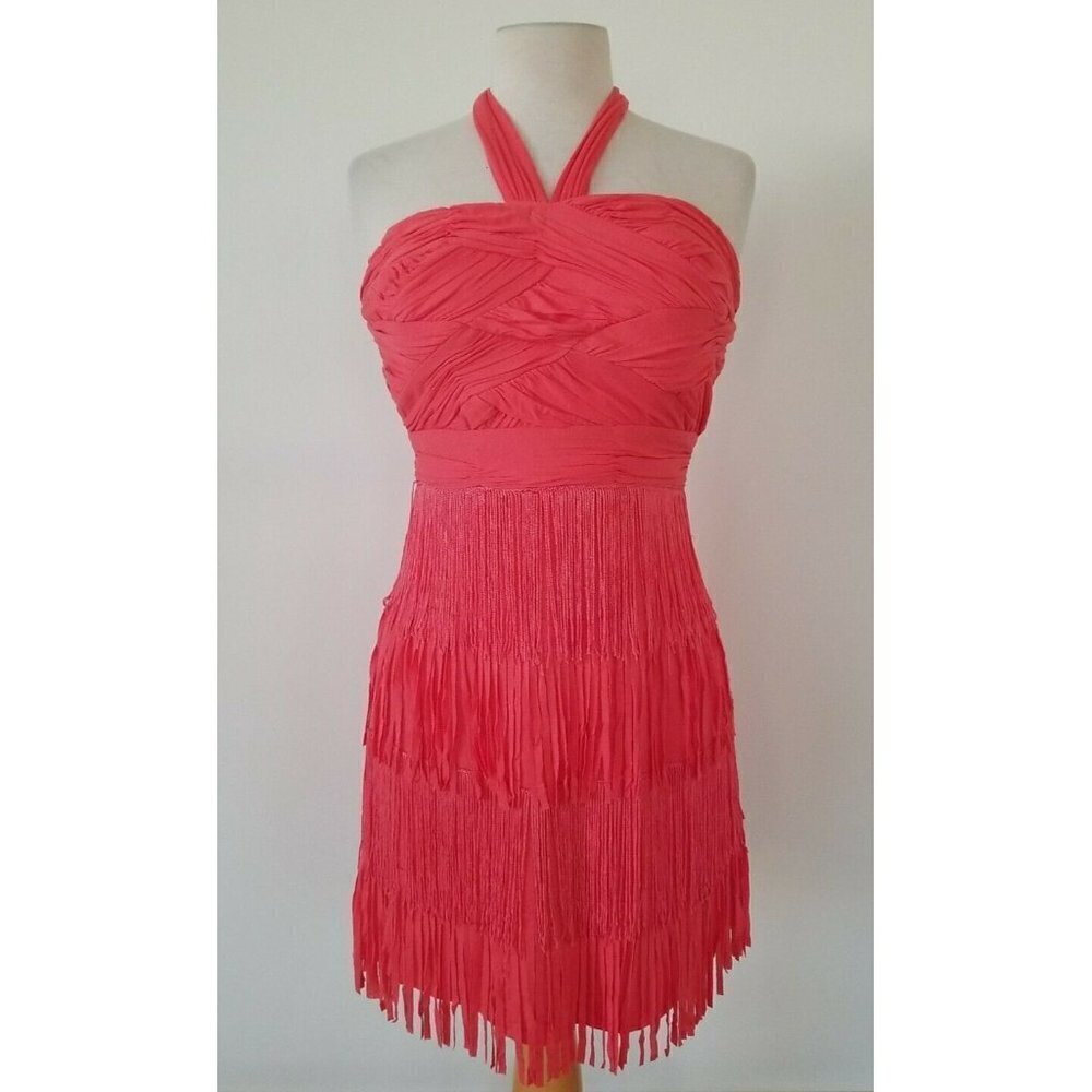 Point Salmon Party Dress Sized Small